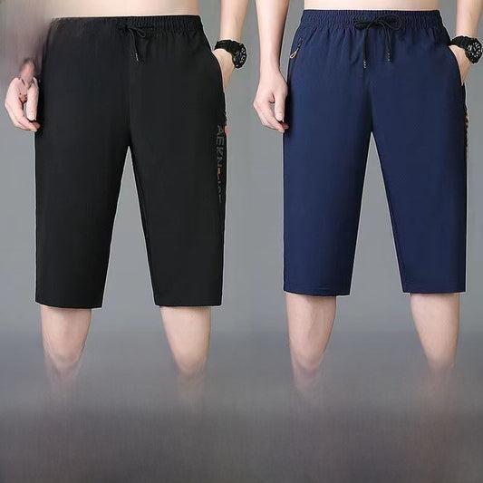 Cropped pants Men's Ice Silk quick-drying shorts