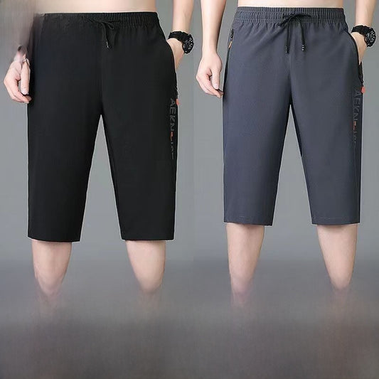 Cropped pants Men's Ice Silk quick-drying shorts