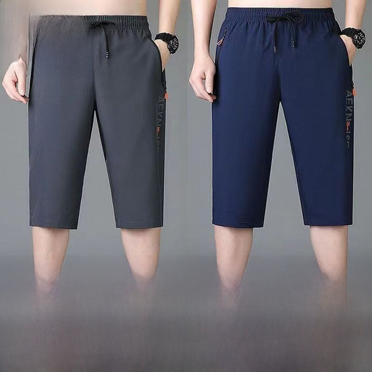 Cropped pants Men's Ice Silk quick-drying shorts