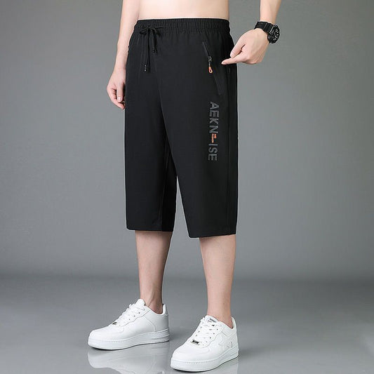 Cropped pants Men's Ice Silk quick-drying shorts