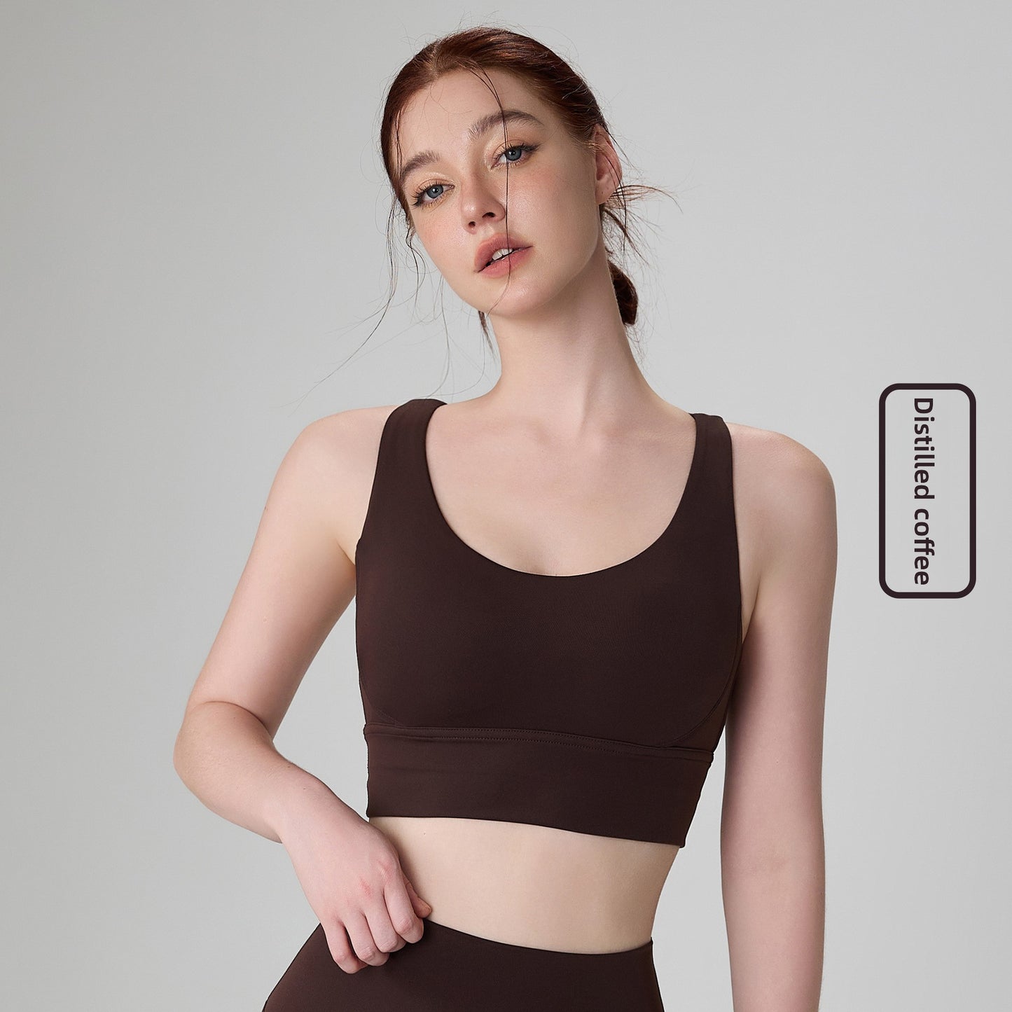 Cross-Back Sports Bra with Shockproof Support