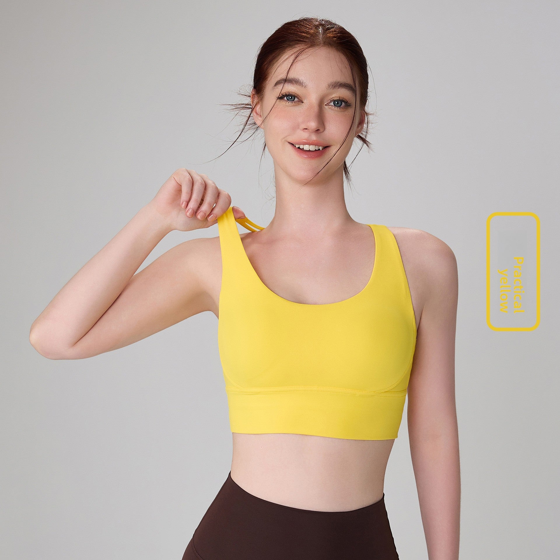 Cross-Back Sports Bra with Shockproof Support