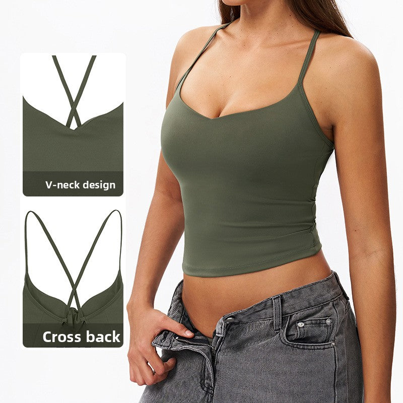 Cross Back Yoga Sports Vest