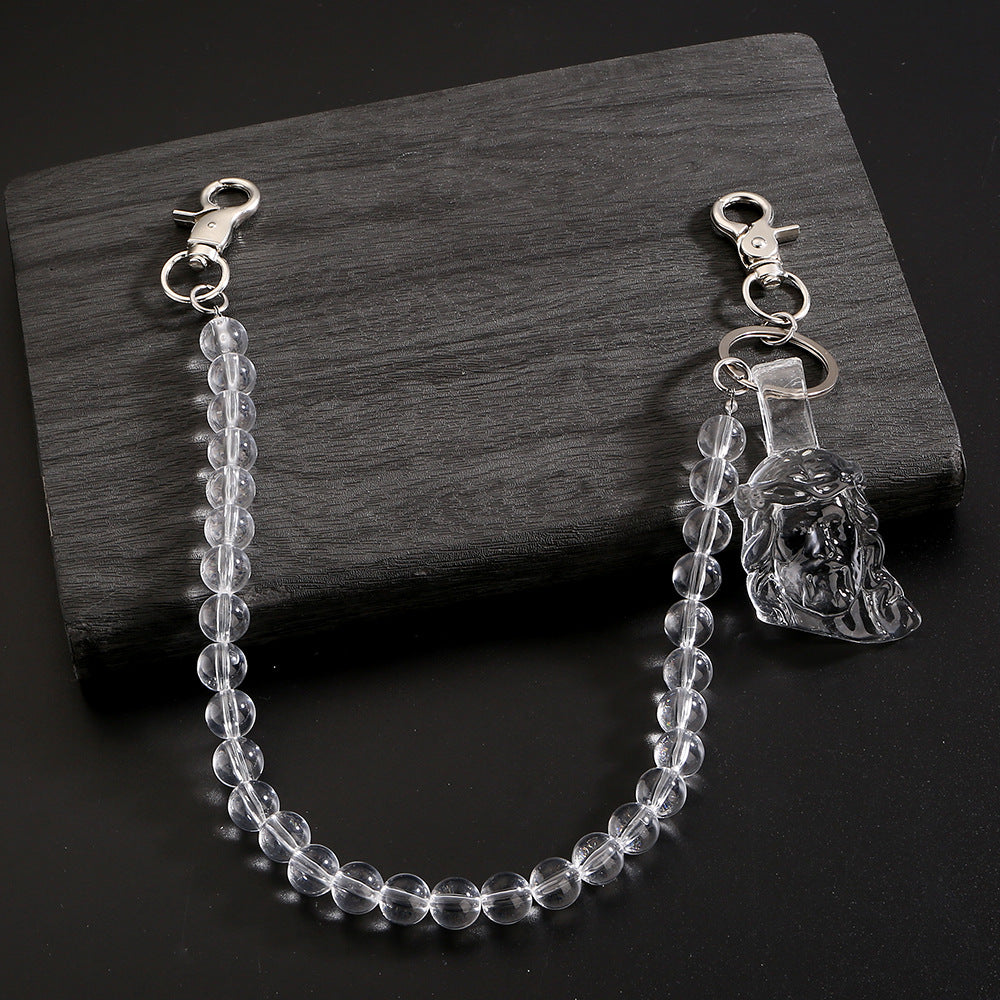 Cross-Border Alternative Transparent Cross Chain Pants Anchor Dark Hip-Hop Japanese Trendy Waist Chain Versatile Men