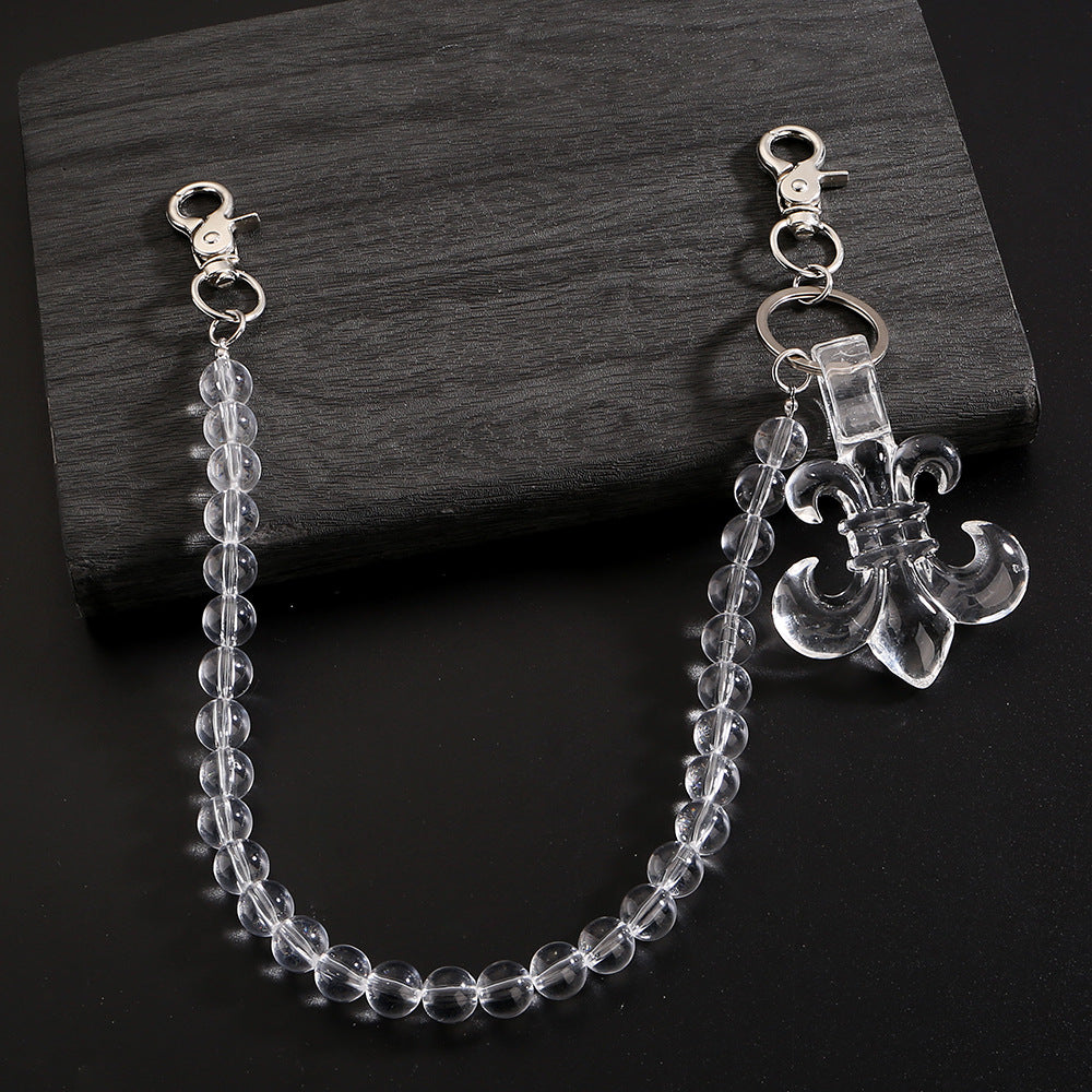 Cross-Border Alternative Transparent Cross Chain Pants Anchor Dark Hip-Hop Japanese Trendy Waist Chain Versatile Men