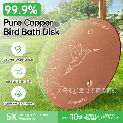 Cross-Border Amazon New Product Bird Bath Disk Bird Pool Cleaner Copper Disc