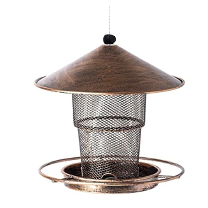 Cross-Border Amazon Outdoor Weatherproof Metal Hanging Retractable Bird Feeder Garden Decoration Iron Art Crafts