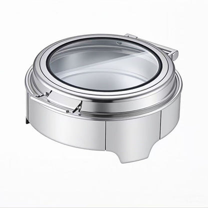 Cross-Border Commercial Buffet Stove with Visible Stainless Steel Heating and Flip-Top Insulation, Suitable for Restaurants and Hotels, Hydraulic Breakfast Buffet Stove