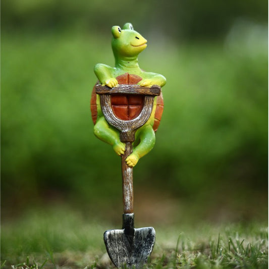 Cross-Border Creative Frog, Rabbit, Turtle, Gnome Shovel Outdoor Garden Flower Pot Decoration Craft Ornament