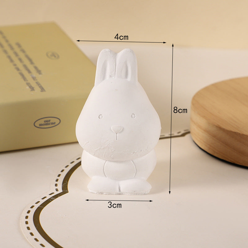 Cross Border Easter Chick Rabbit Egg 3D Plaster Doll Rabbit Storage Can Children DIY Colour