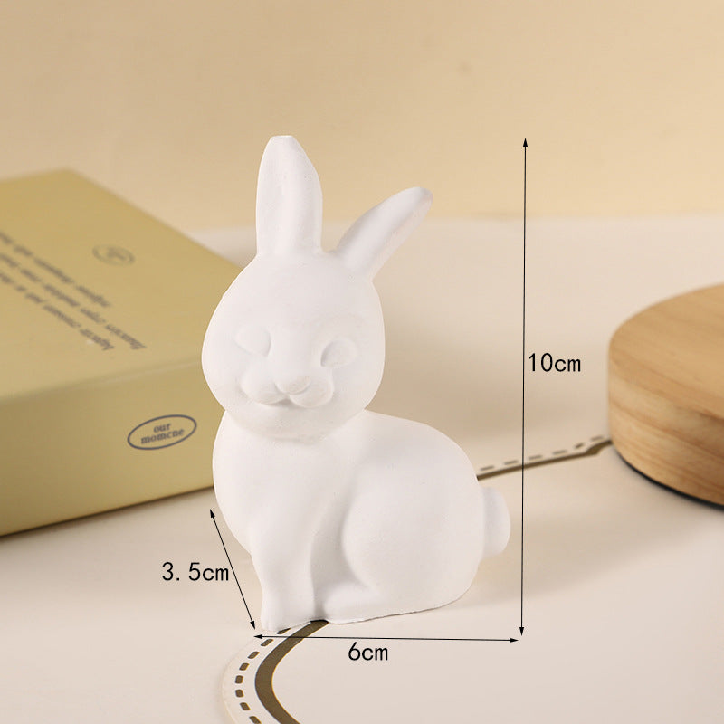 Cross Border Easter Chick Rabbit Egg 3D Plaster Doll Rabbit Storage Can Children DIY Colour