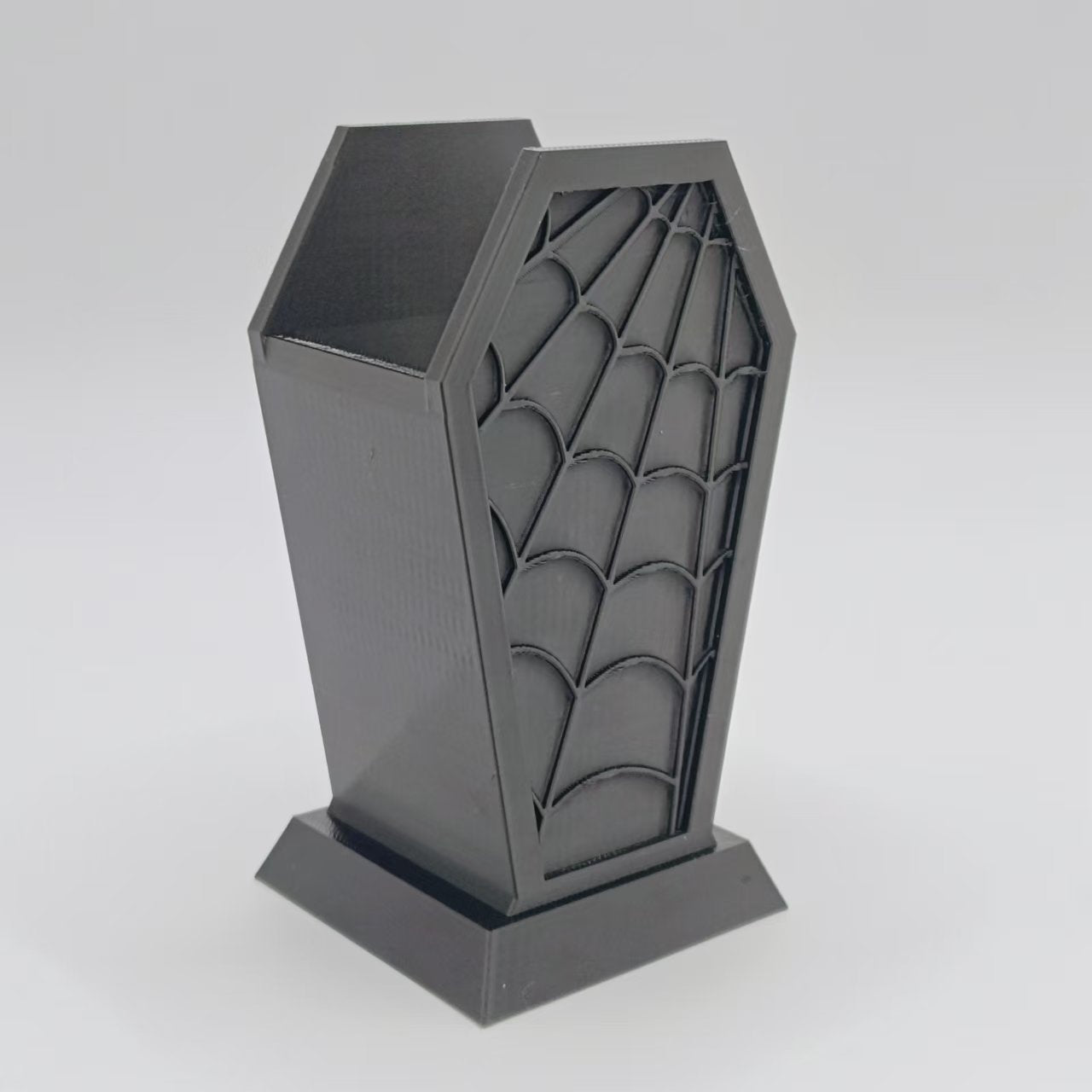 Cross-Border Gothic Coffin-Shaped Spider Web Makeup Brush Holder Bedroom Dresser Decoration Ornaments Creative Ornaments