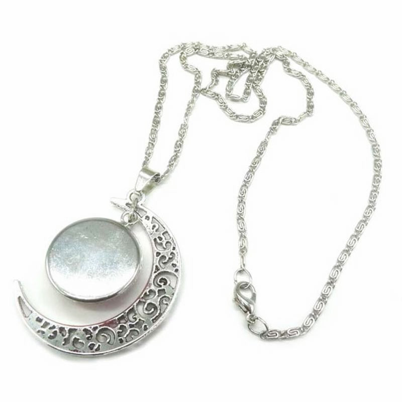 Cross-Border Hot Selling 12 Constellation Necklace Twelve Zodiac Signs Time Gem Moon Glass Pendant European and American Necklace Wholesale