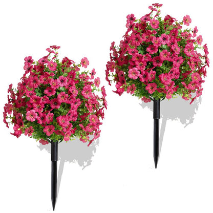 Cross-Border Hot-Selling Artificial Flowers, Violet Ground Plugs with Ground Nails, Garden Decoration, Eucalyptus Artificial Flowers, Decorative Artificial Green Plants