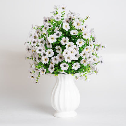 Cross-Border Hot-Selling Artificial Flowers, Violet Ground Plugs with Ground Nails, Garden Decoration, Eucalyptus Artificial Flowers, Decorative Artificial Green Plants