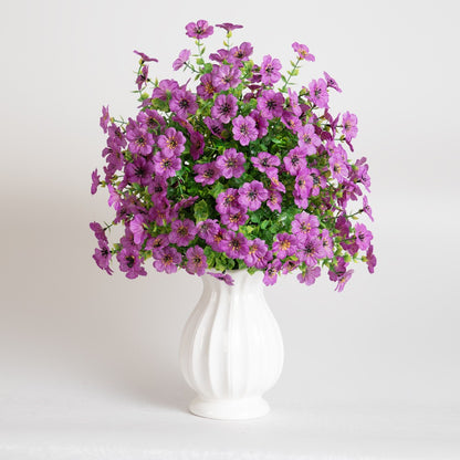 Cross-Border Hot-Selling Artificial Flowers, Violet Ground Plugs with Ground Nails, Garden Decoration, Eucalyptus Artificial Flowers, Decorative Artificial Green Plants