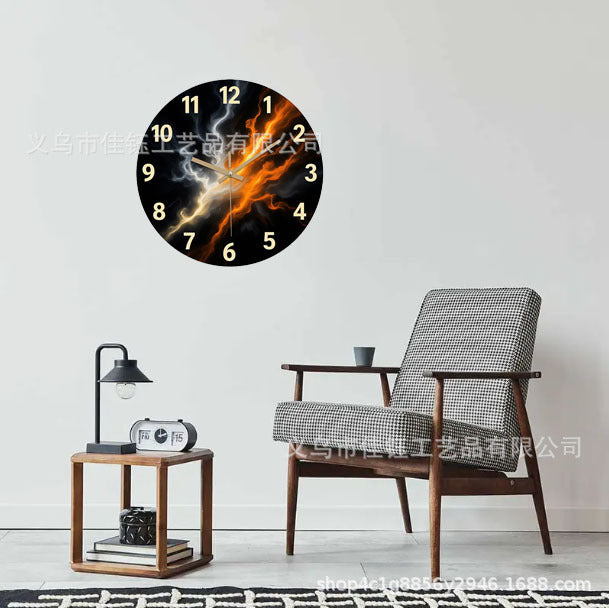 Cross-Border Hot-Selling Clocks, European-Style Creative Wooden Wall-Mounted Clocks, Foreign Trade Living Room, Bedroom, Home Decoration