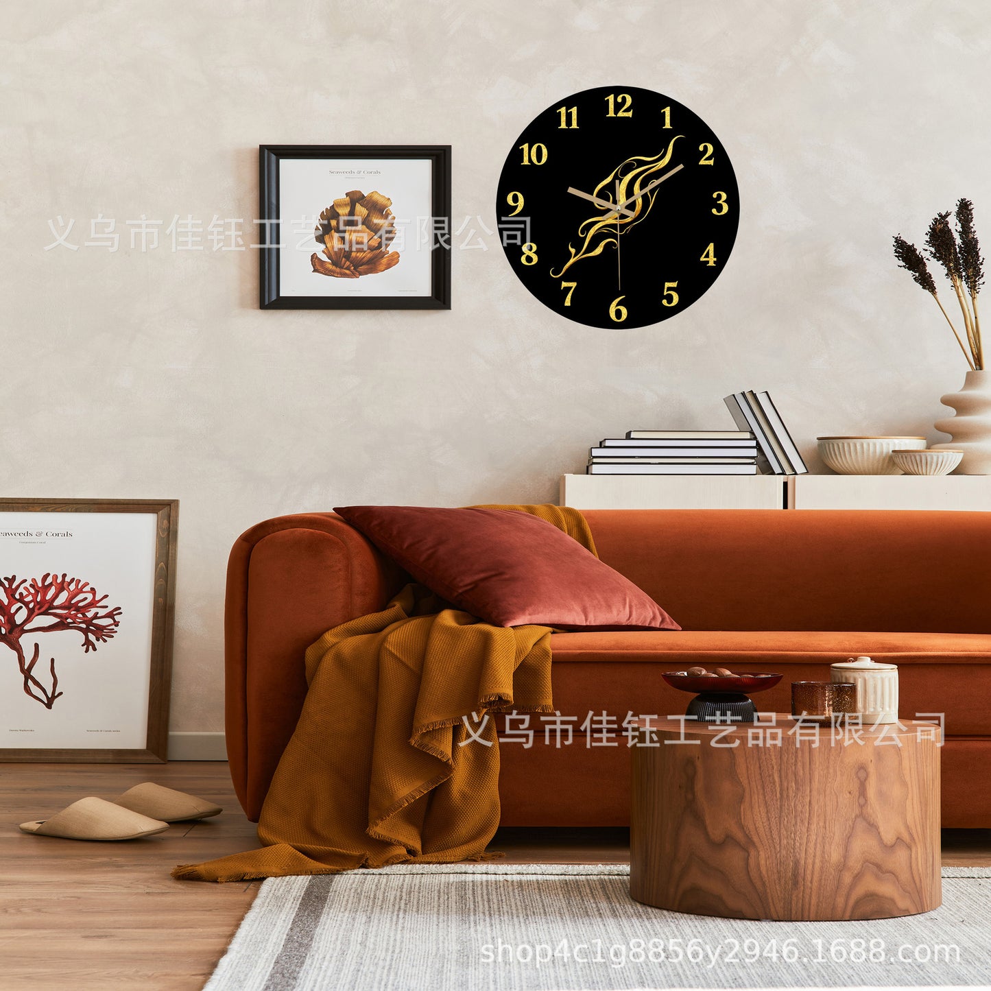 Cross-Border Hot-Selling Clocks, European-Style Creative Wooden Wall-Mounted Clocks, Foreign Trade Living Room, Bedroom, Home Decoration
