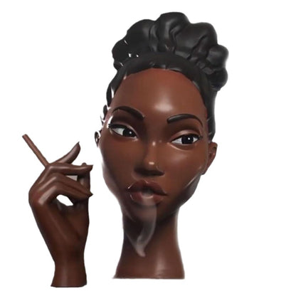 Cross-border New Black Lady Smoke Oven Resin Crafts Creative Desktop Ornaments Character Sculpture Black Incense Oven