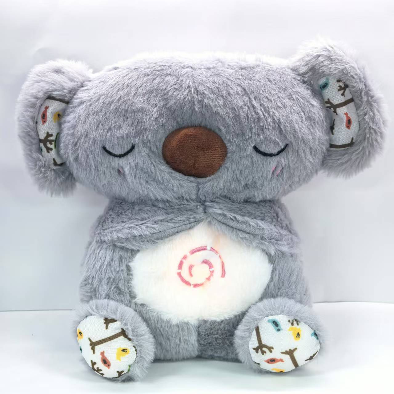 Cross-border New Breathing Bear Plush Toy Little Otter Doll Singing Luminous Baby Sleeping Doll