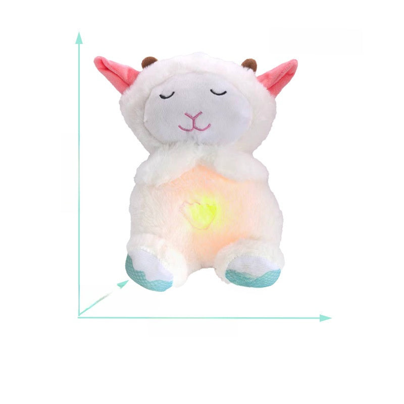 Cross-border New Breathing Bear Plush Toy Little Otter Doll Singing Luminous Baby Sleeping Doll
