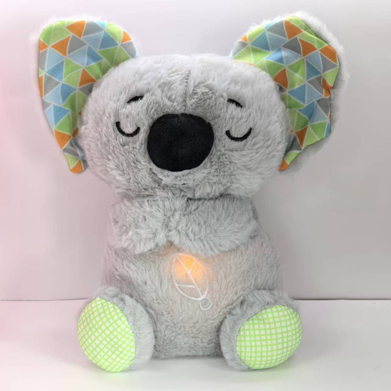Cross-border New Breathing Bear Plush Toy Little Otter Doll Singing Luminous Baby Sleeping Doll