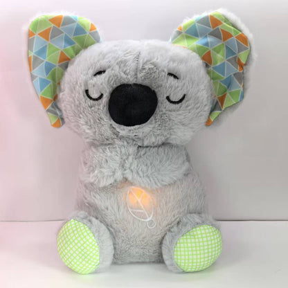 Cross-border New Breathing Bear Plush Toy Little Otter Doll Singing Luminous Baby Sleeping Doll