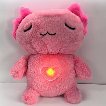Cross-border New Breathing Bear Plush Toy Little Otter Doll Singing Luminous Baby Sleeping Doll