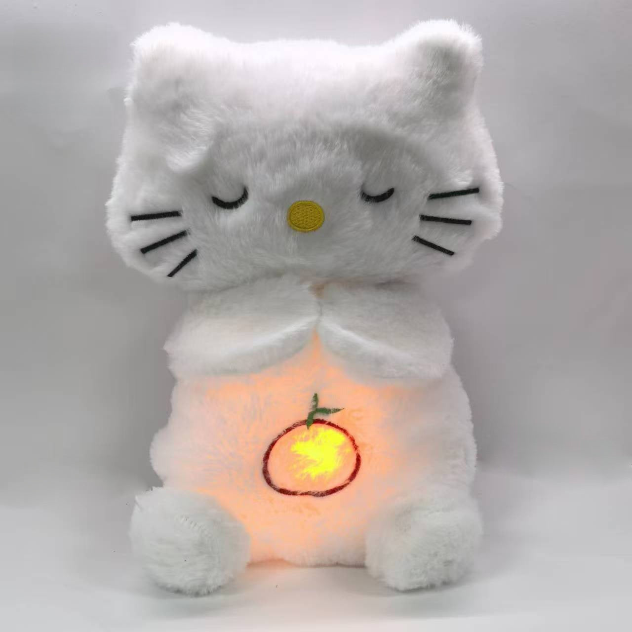 Cross-border New Breathing Bear Plush Toy Little Otter Doll Singing Luminous Baby Sleeping Doll