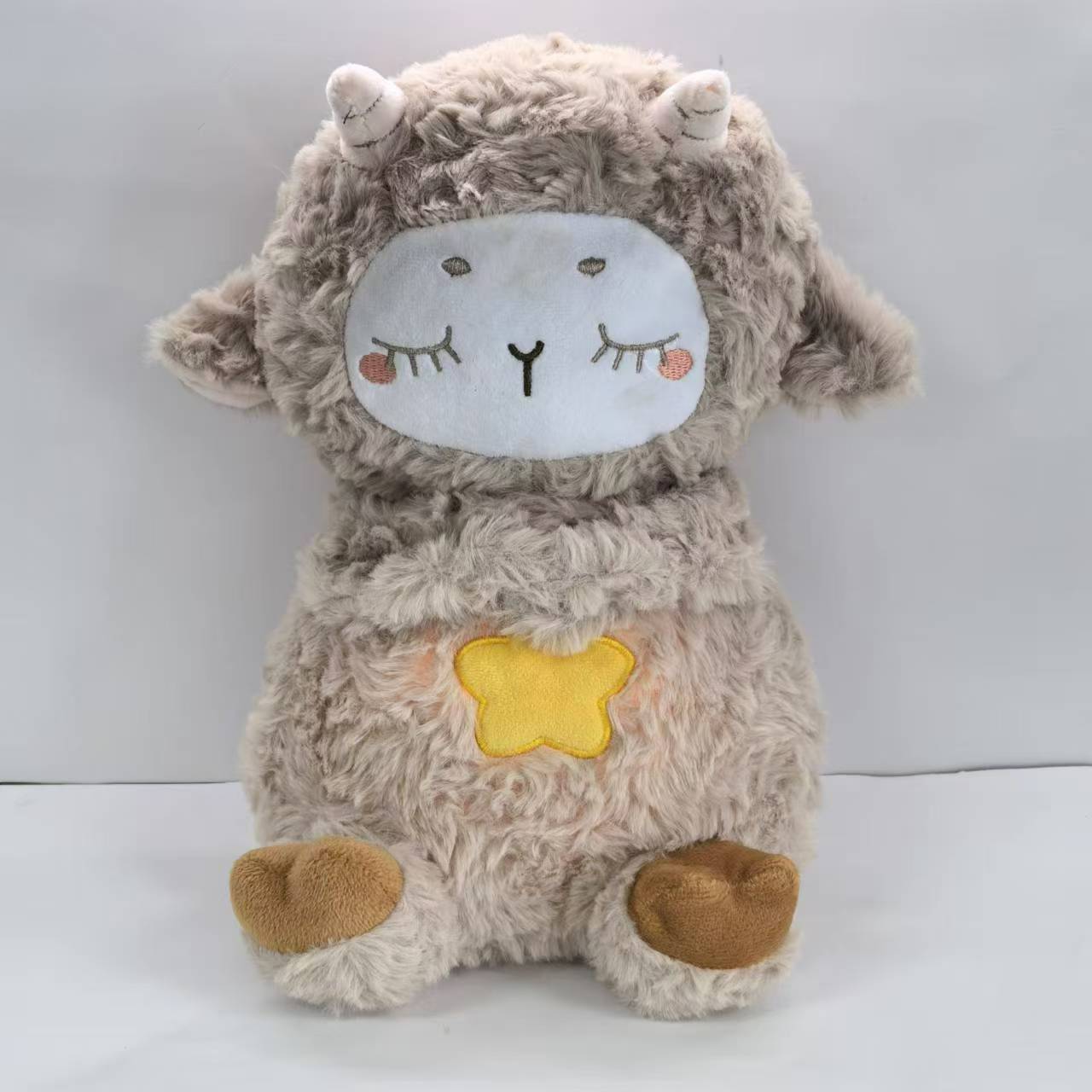 Cross-border New Breathing Bear Plush Toy Little Otter Doll Singing Luminous Baby Sleeping Doll