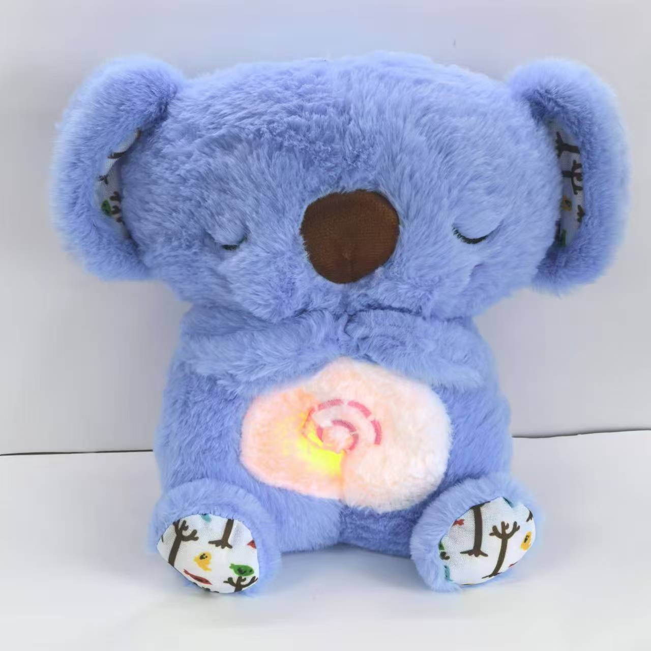 Cross-border New Breathing Bear Plush Toy Little Otter Doll Singing Luminous Baby Sleeping Doll