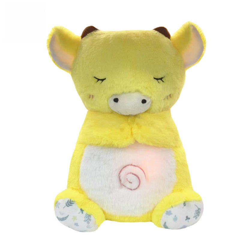 Cross-border New Breathing Bear Plush Toy Little Otter Doll Singing Luminous Baby Sleeping Doll