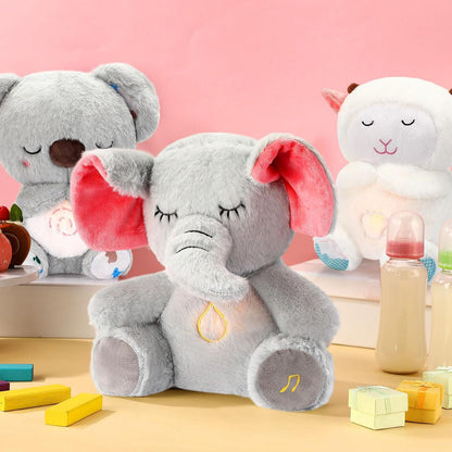 Cross-border New Breathing Bear Plush Toy Little Otter Doll Singing Luminous Baby Sleeping Doll