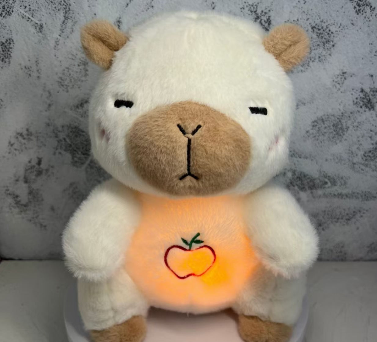 Cross-border New Breathing Bear Plush Toy Little Otter Doll Singing Luminous Baby Sleeping Doll