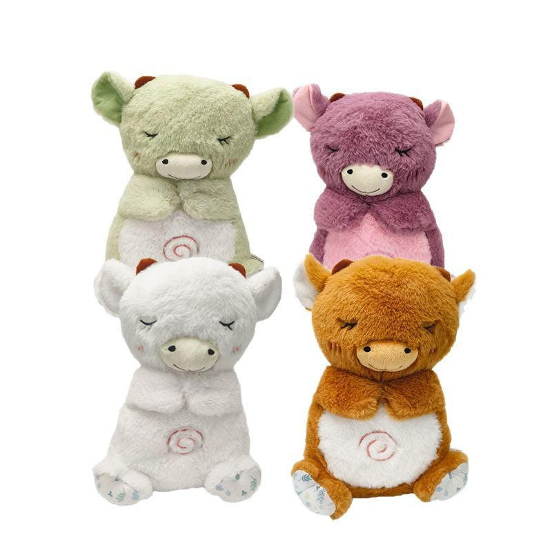 Cross-border New Breathing Bear Plush Toy Little Otter Doll Singing Luminous Baby Sleeping Doll