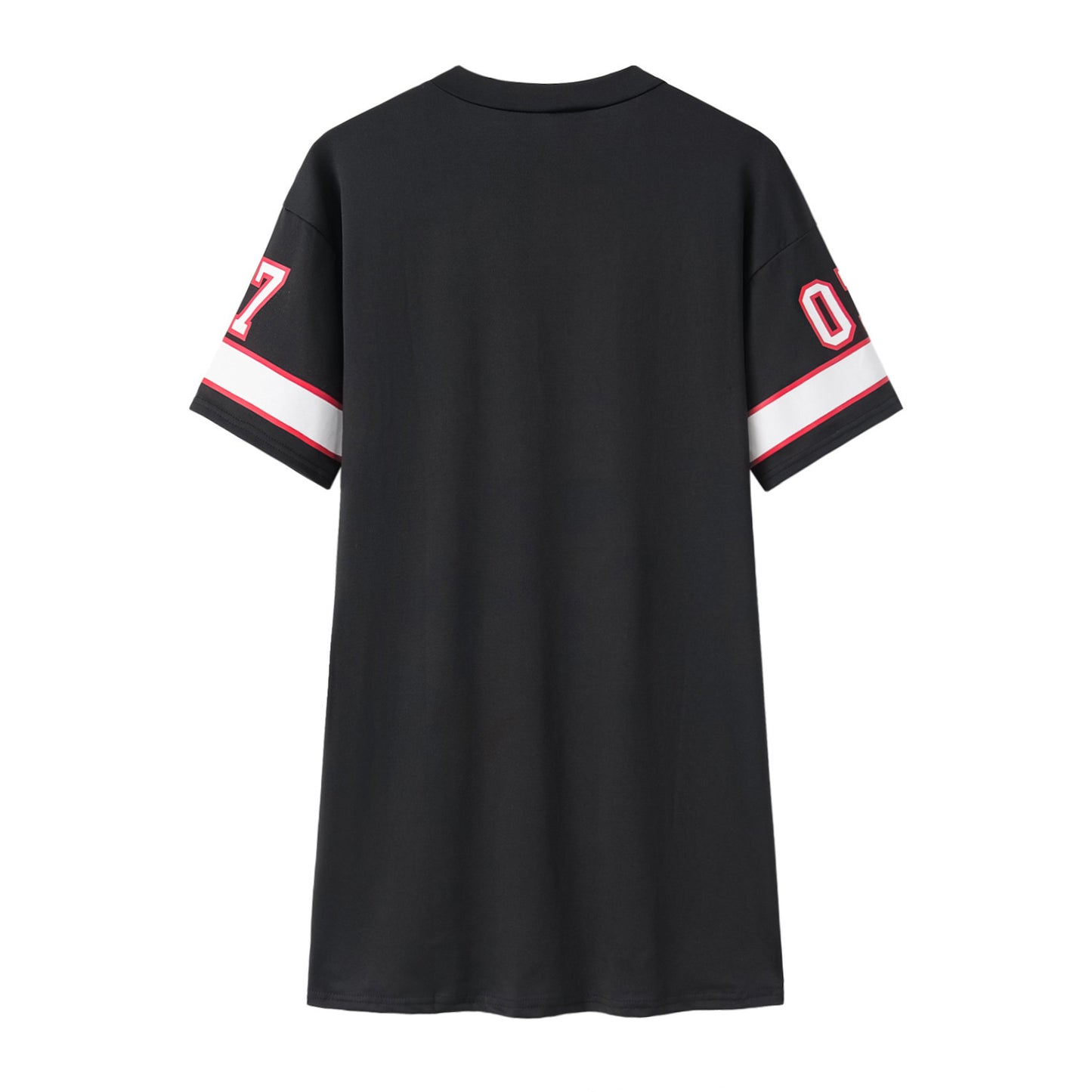 Cross-border New European and American Women's dress Casual Hip-hop 07 Letter Printing Spring and Summer Short-sleeved T-shirt dress Women