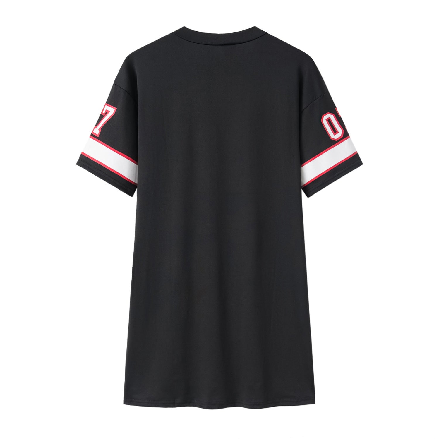 Cross-border New European and American Women's dress Casual Hip-hop 07 Letter Printing Spring and Summer Short-sleeved T-shirt dress Women