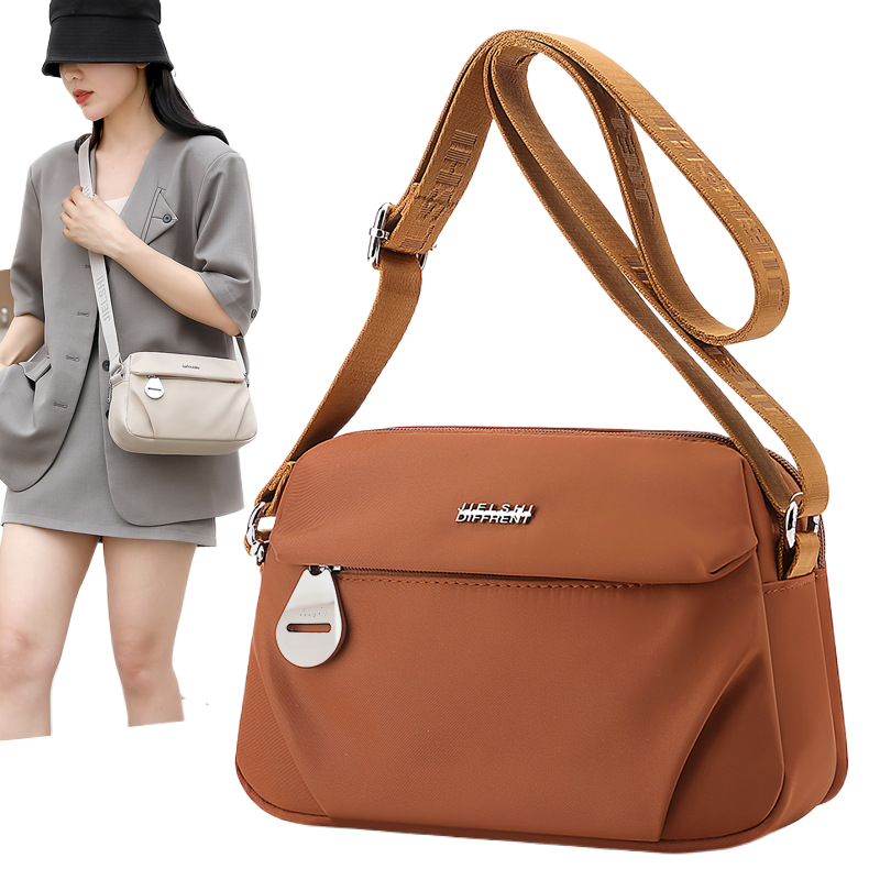 Cross-Border New Fashion Simple Nylon Shoulder Bag Simple Versatile Cross-Body Bag Large Capacity Women's Casual Bag