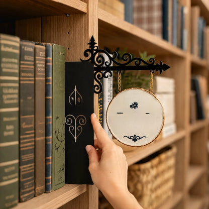 Cross-Border New Product Bookshelf Lantern Light Library Bookshelf Lighting Lantern Iron Crafts