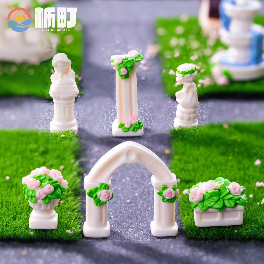 Cross-Border New Product Creative European Garden Courtyard Micro Landscape DIY Landscaping Materials Decoration Accessories Resin Ornaments