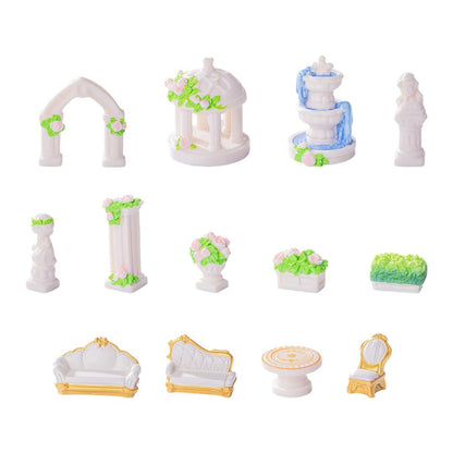 Cross-Border New Product Creative European Garden Courtyard Micro Landscape DIY Landscaping Materials Decoration Accessories Resin Ornaments