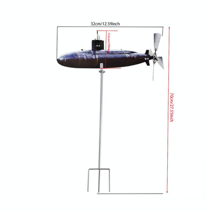 Cross-Border New Product Shark Mouth Warplane Garden Wind Spinner Outdoor Garden Windmill