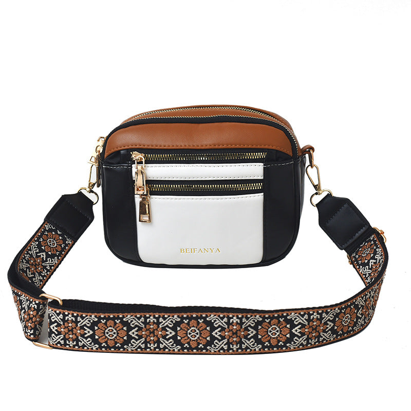 Cross-Border New Women's Crossbody Bag Multi-Zipper Single Shoulder Trendy Fashion Versatile Commuter Crossbody Handbag