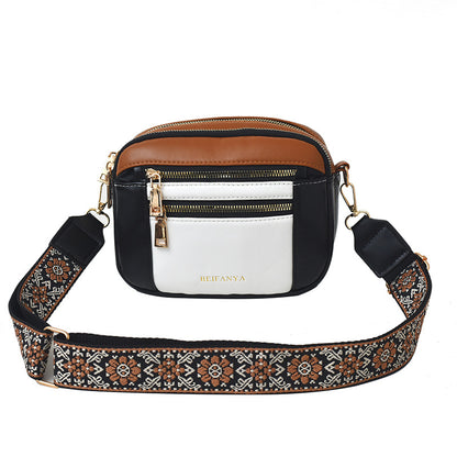 Cross-Border New Women's Crossbody Bag Multi-Zipper Single Shoulder Trendy Fashion Versatile Commuter Crossbody Handbag