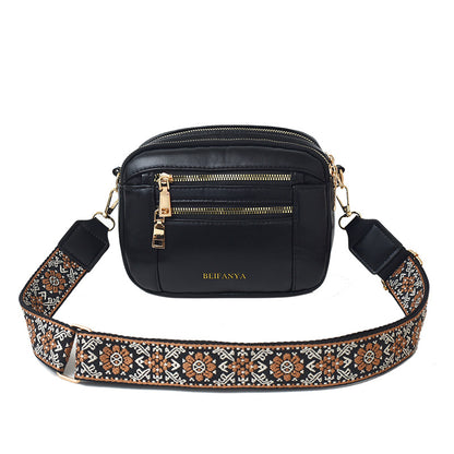 Cross-Border New Women's Crossbody Bag Multi-Zipper Single Shoulder Trendy Fashion Versatile Commuter Crossbody Handbag