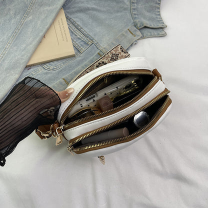 Cross-Border New Women's Crossbody Bag Multi-Zipper Single Shoulder Trendy Fashion Versatile Commuter Crossbody Handbag
