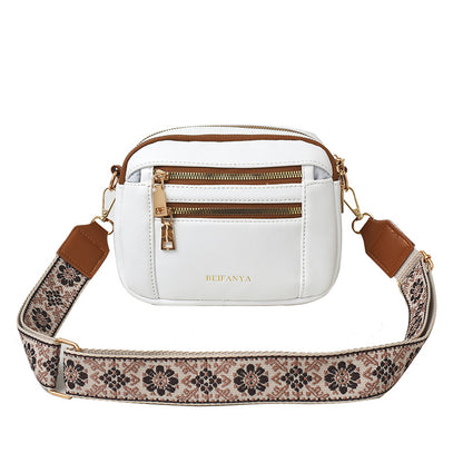 Cross-Border New Women's Crossbody Bag Multi-Zipper Single Shoulder Trendy Fashion Versatile Commuter Crossbody Handbag