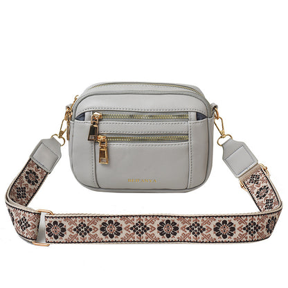 Cross-Border New Women's Crossbody Bag Multi-Zipper Single Shoulder Trendy Fashion Versatile Commuter Crossbody Handbag