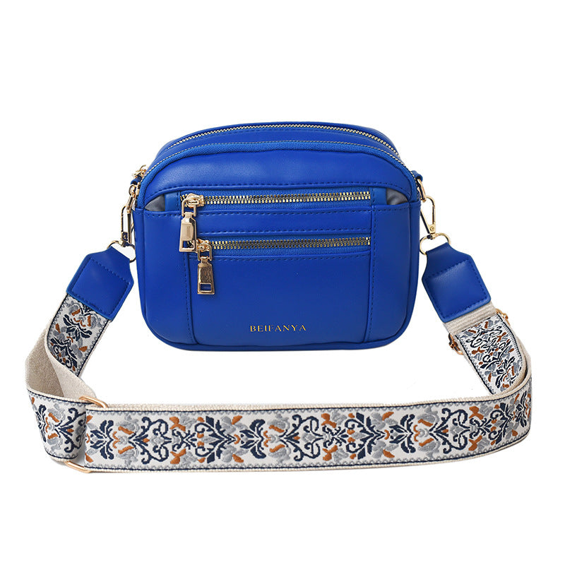 Cross-Border New Women's Crossbody Bag Multi-Zipper Single Shoulder Trendy Fashion Versatile Commuter Crossbody Handbag