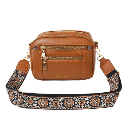 Cross-Border New Women's Crossbody Bag Multi-Zipper Single Shoulder Trendy Fashion Versatile Commuter Crossbody Handbag